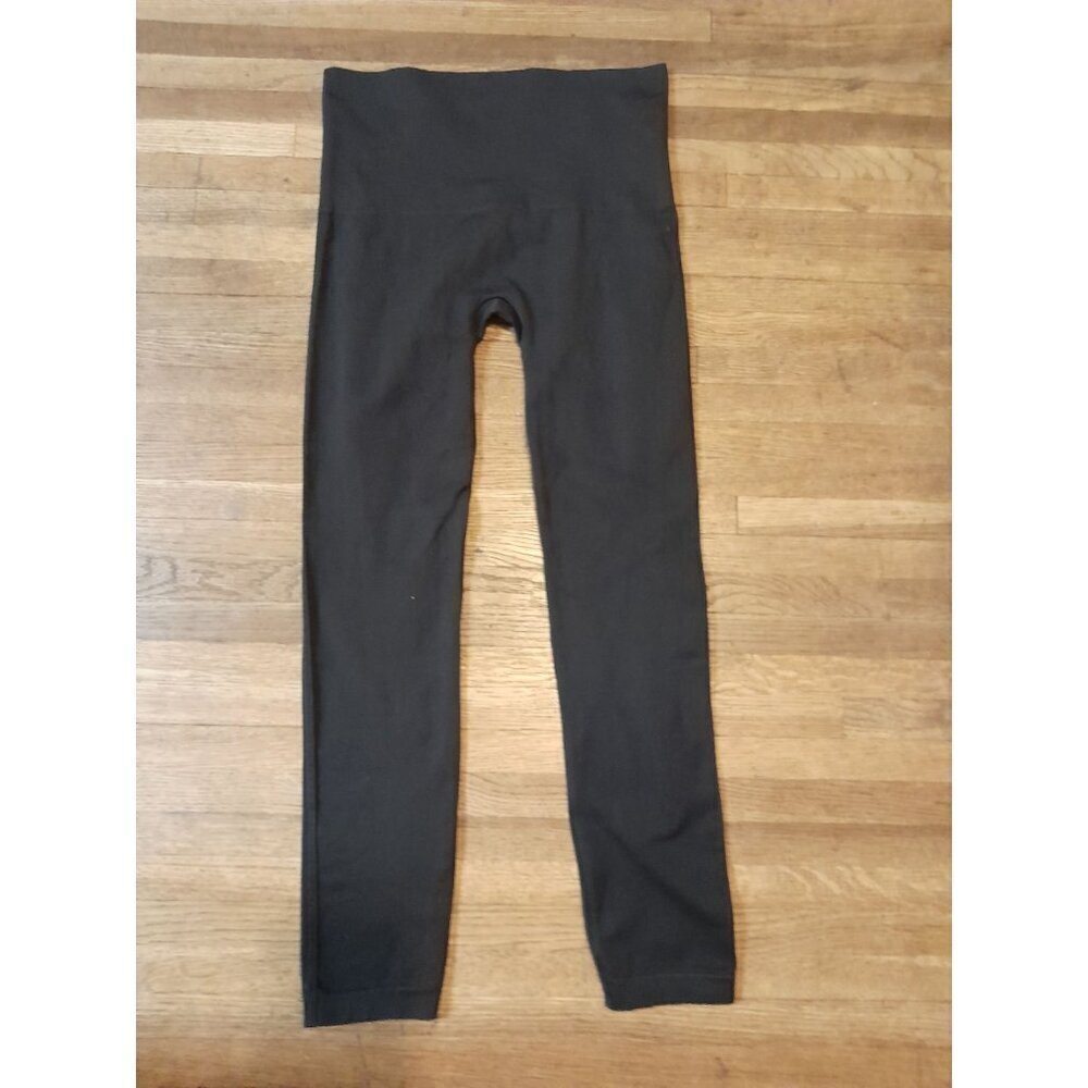 Spanx By Sara Blakely Textured High-Rise Leggings Black Size 1X